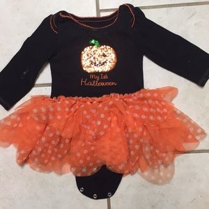 6-9 mos First Halloween onesie tutu